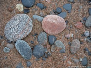 Beach stones at Corney Brook on the Cabot Trail on Cape Breton Island