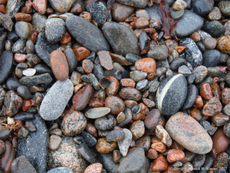 Beach stones at Corney Brook on the Cabot Trail on Cape Breton Island