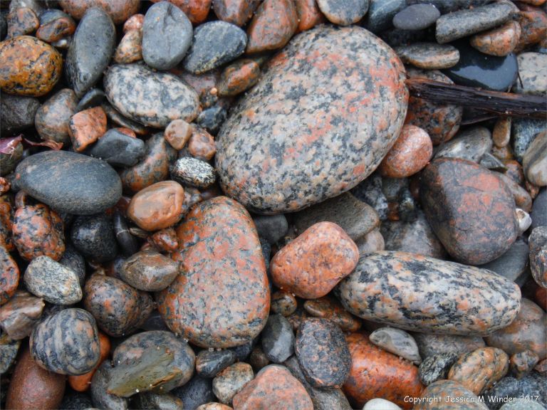 Beach stones at Corney Brook on the Cabot Trail on Cape Breton Island
