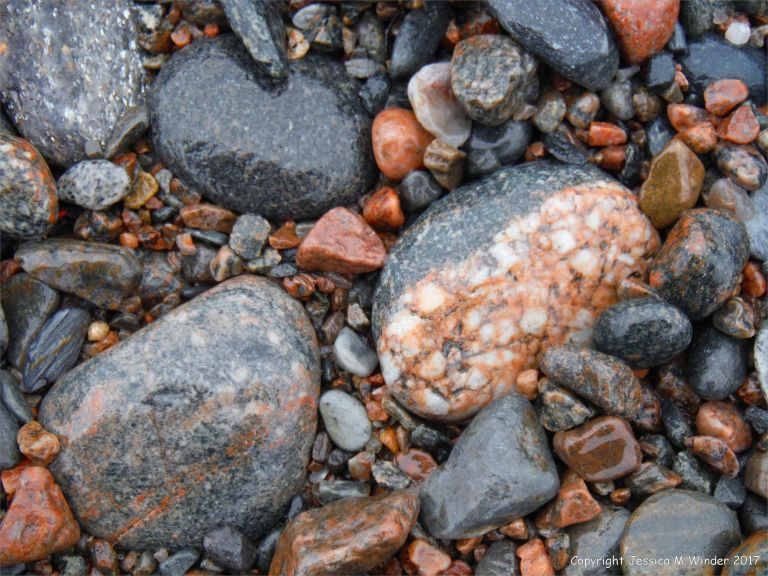 Beach stones at Corney Brook on the Cabot Trail on Cape Breton Island