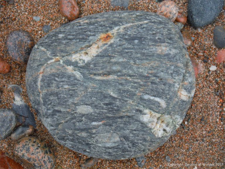 Beach boulder at Corney Brook on the Cabot Trail on Cape Breton Island