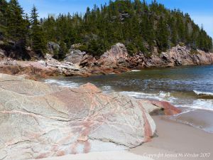 Aplite and pegmatite dykes in granite