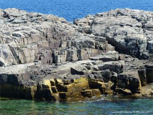 Precambrian volcanic rocks at Morning Star Cove