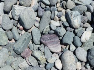 Beach stones at Morning Star Cove