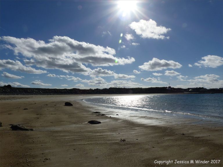 View across Baie de Port Grat in the Channel Island of Guernsey