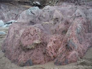 Detail of the natural pattern and texture of the Devonian Trabeg Conglomerate Formation of the Dingle Group, Ireland