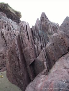 Shoreline outcrop of the Devonian Trabeg Conglomerate Formation on the Dingle Peninsula in Ireland