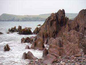 Shoreline outcrop of the Devonian Trabeg Conglomerate Formation on the Dingle Peninsula in Ireland