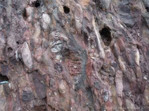 Detail of the natural pattern and texture of the Devonian Trabeg Conglomerate Formation of the Dingle Group, Ireland