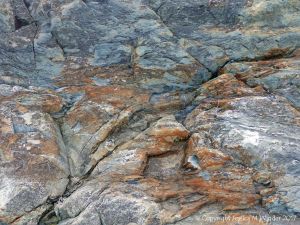 Detail of an outcrop of volcanic rock at Fourchu Head