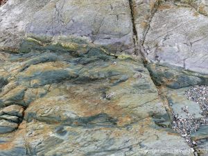 Detail of an outcrop of volcanic rock at Fourchu Head