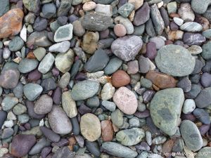 Beach stones of volcanic rock at Fourchu Head