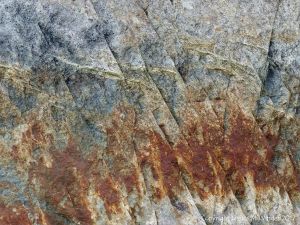 Detail of an outcrop of volcanic rock at Fourchu Head