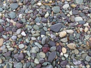 Beach stones of volcanic rock at Fourchu Head