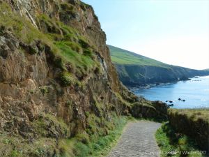 The steep path down to Dunquin Harbour