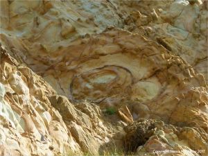Detail of pattern in a rock face at Dunquin Harbour