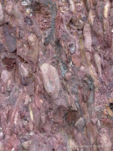 Detail of the natural pattern and texture of the Devonian Trabeg Conglomerate Formation of the Dingle Group, Ireland