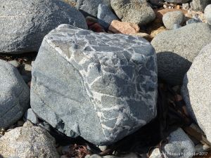 Boulder on the beach at Rousse Point