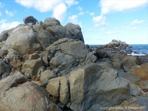 Rocky outcrop on the beach at Rousse Point