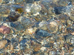 Underwater rocks at Rousse Point