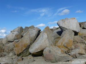 Boulders on the beach at Rousse Point