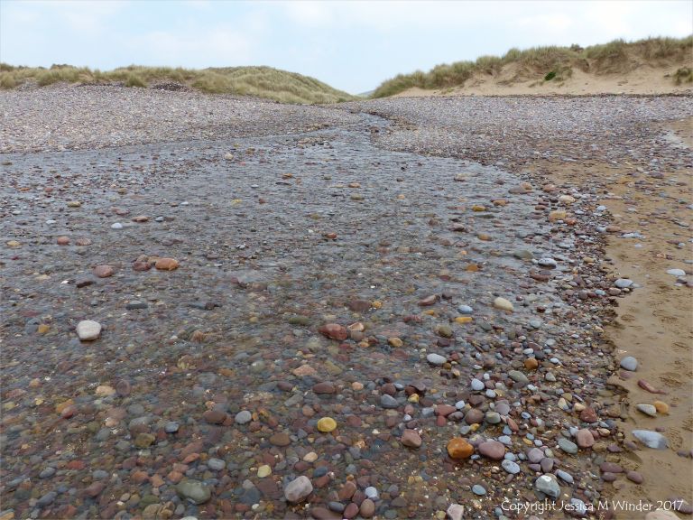 Diles Lake at Rhossili beach in Gower