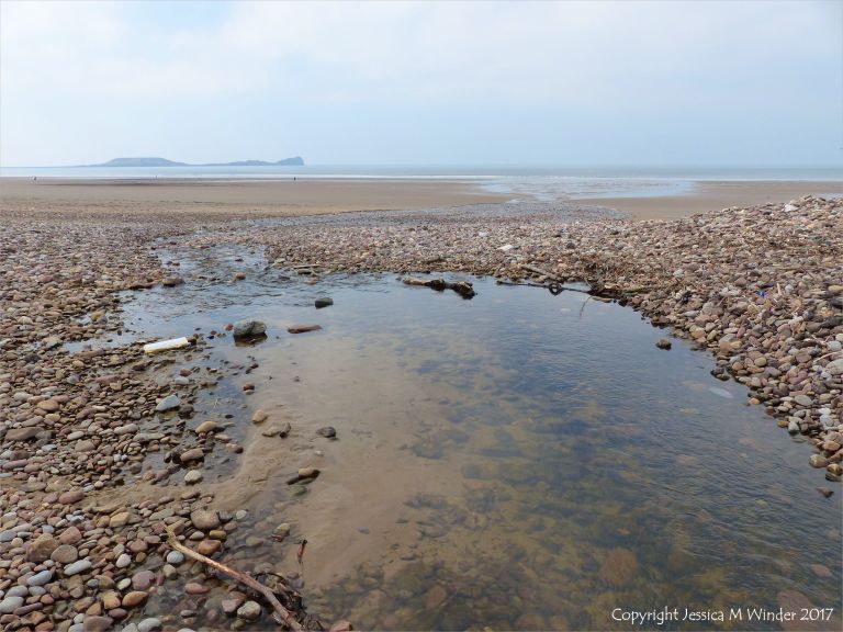 Looking seawards (west) along Diles Lake at Rhossili