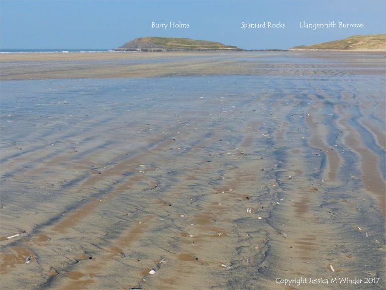 Natural patterns in the sand at Rhossili