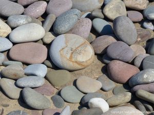 Pebbles on the beach at Rhossili Bay