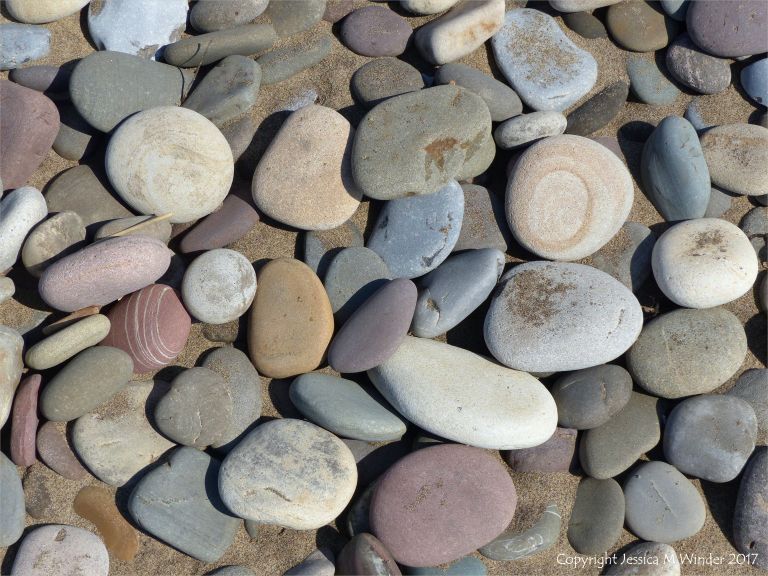 Pebbles on the beach at Rhossili Bay