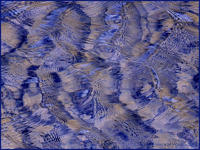 Natural patterns in wind-rippled water