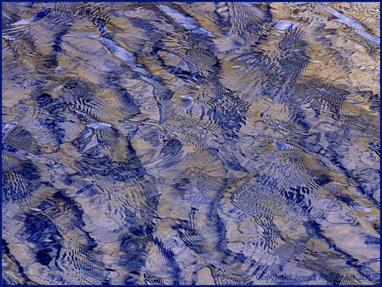 Natural patterns in wind-rippled water