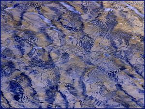 Natural patterns in wind-rippled water