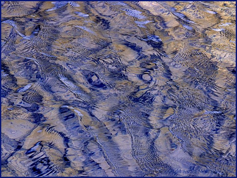 Natural patterns in wind-rippled water
