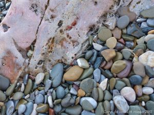 Rocks and pebbles near Twlc Point at Broughton Bay on the Gower Peninsula in South Wales