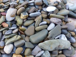 Pebbles near Twlc Point at Broughton Bay on the Gower Peninsula in South Wales