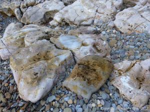 Rocks and pebbles near Twlc Point at Broughton Bay on the Gower Peninsula in South Wales