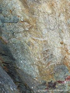 Texture of tuff - a rock made of volcanic ash