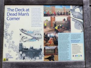 Explanatory sign at Dead Man's Corner Deck in Whitstable