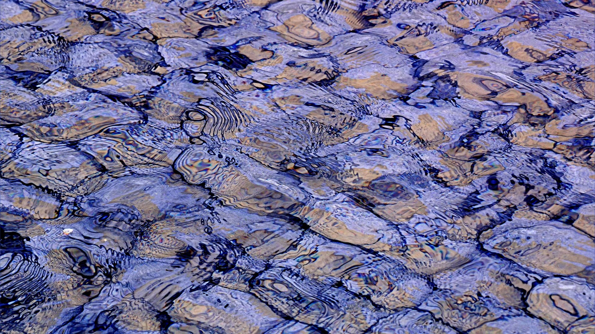 Natural patterns in rippled water