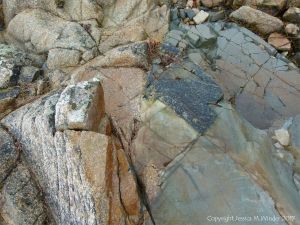 Dike running through granite