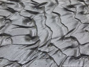 Close-up of sand ripple pattern on the beach at Ventry Bay on the Dingle Peninsula in Ireland