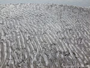 Close-up of sand ripple pattern on the beach at Ventry Bay on the Dingle Peninsula in Ireland