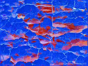 Abstract image based on natural fracture patterns in soft rocks