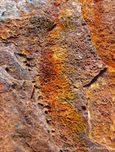 Natural pattern, colour, and texture in rusty iron