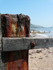 Context shot for the rusty iron macros taken on old breakwaters