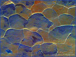 Abstract image based on natural fracture patterns in soft rocks