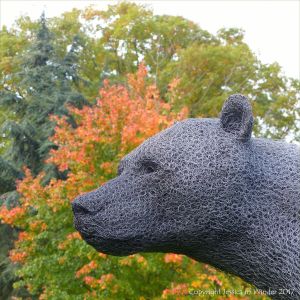 "Bear" sculpture by Kendra Haste at Kew Gardens in London