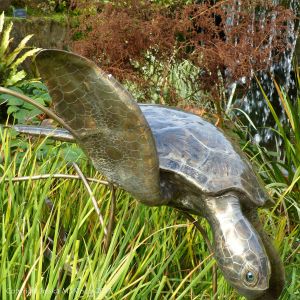 Turtles Swimming Through Kelp sculpture by Piers Mason at Kew Gardens