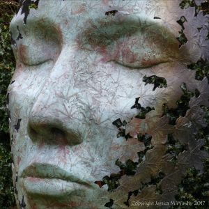 "Leaf Spirit" bronze sculpture by Simon Gudgeon at Kew Gardens